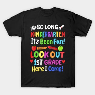 So Long Kindergarten  Last Day of School Grad 2024 T-Shirt